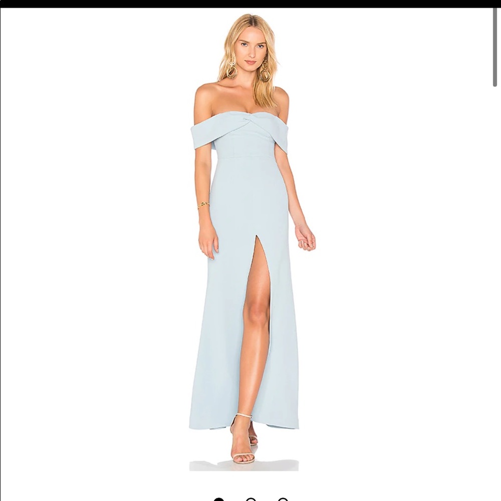 Lovers + Friends Danica Gown silver blue size S